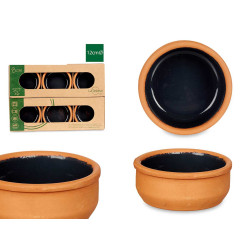 SET 6 CAZUELAS BARRO 8 CM COLOR NEGRO