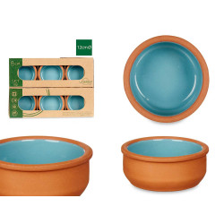 SET 6 CASSEROLES ARGILE 8 CM COULEUR BLEU