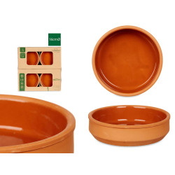 SET 4 CASSEROLES ARGILE 16 CM COULEUR MARRON