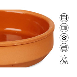 SET 4 CASSEROLES ARGILE 16 CM COULEUR MARRON