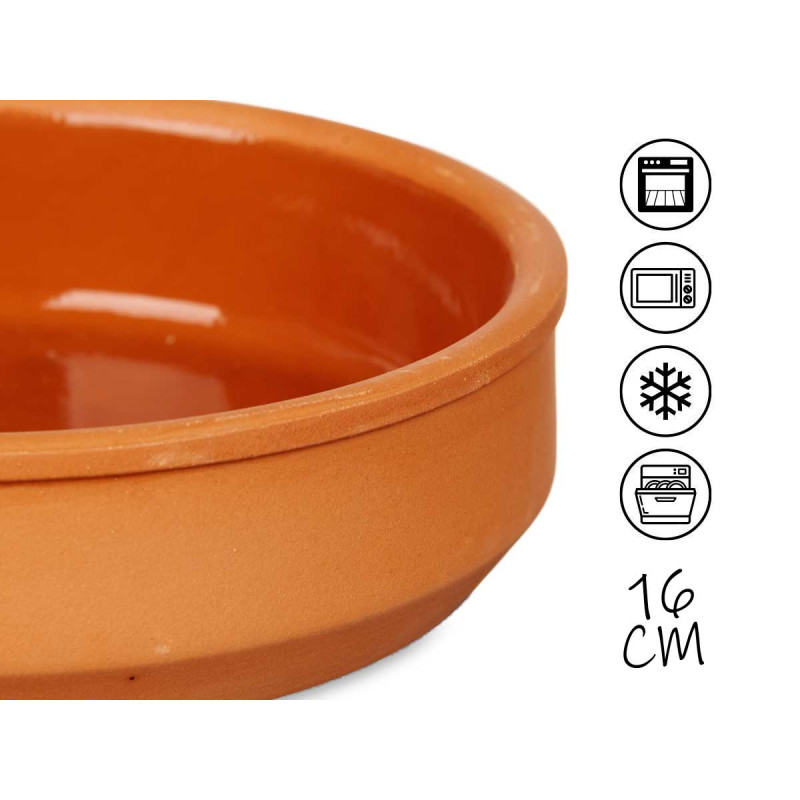 SET 4 CASSEROLES ARGILE 16 CM COULEUR MARRON