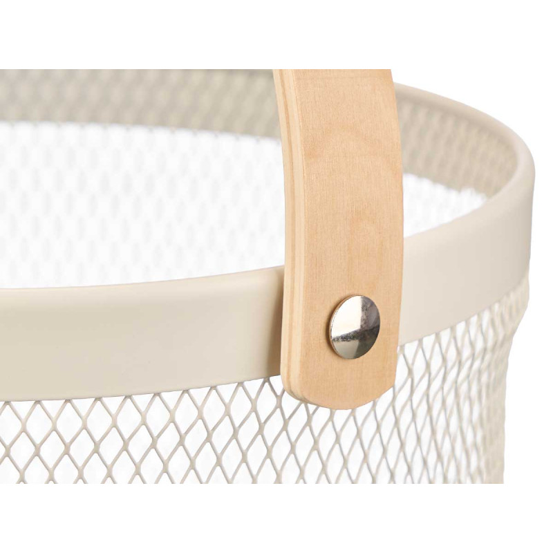 CESTA ROTONDA MANICO CREMA