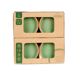 CONJ 4 CAÇAROLAS DE BARRO 16 CM  VERDE