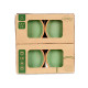 SET 4 CASSEROLES ARGILE 16 CM COULEUR VERT