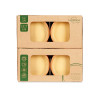SET 4 CASSEROLES ARGILE 16 CM COULEUR MOUTARDE