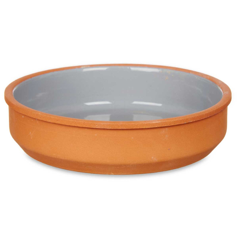 SET 4 CASSEROLES ARGILE 16 CM COULEUR GRIS
