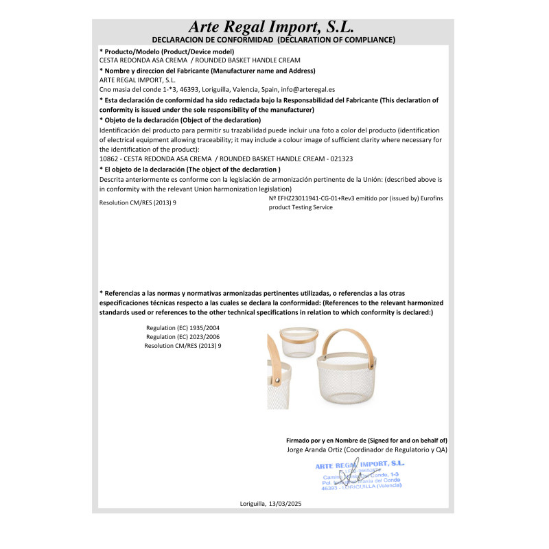 CESTA REDONDA ASA CREMA 