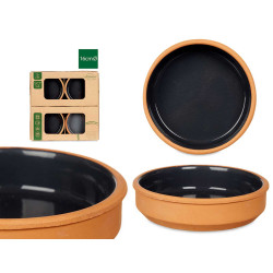 SET 4 CAZUELAS BARRO 16 CM COLOR NEGRO