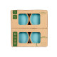 SET 4 CASSEROLES ARGILE 16 CM COULEUR BLEU