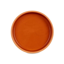23CM BROWN COLOURED CLAY POT