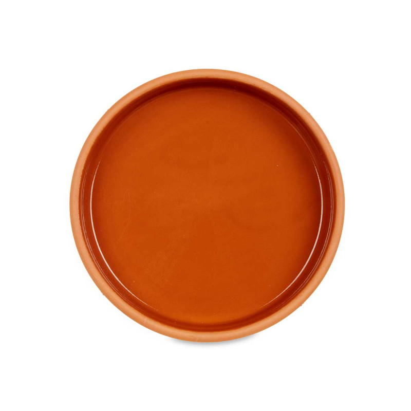 23CM BROWN COLOURED CLAY POT