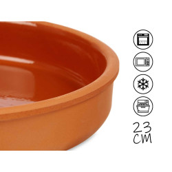 23CM BROWN COLOURED CLAY POT