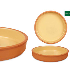 CASSEROLE ARGILE 23 CM COULEUR MOUTARDE