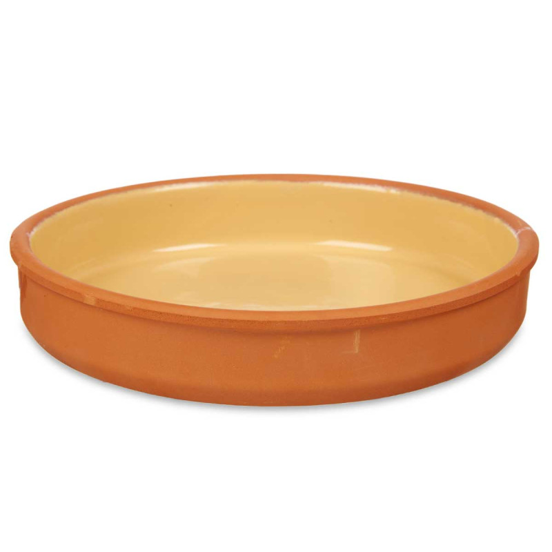 CAÇAROLA DE BARRO 23 CM  COR MOSTARDA