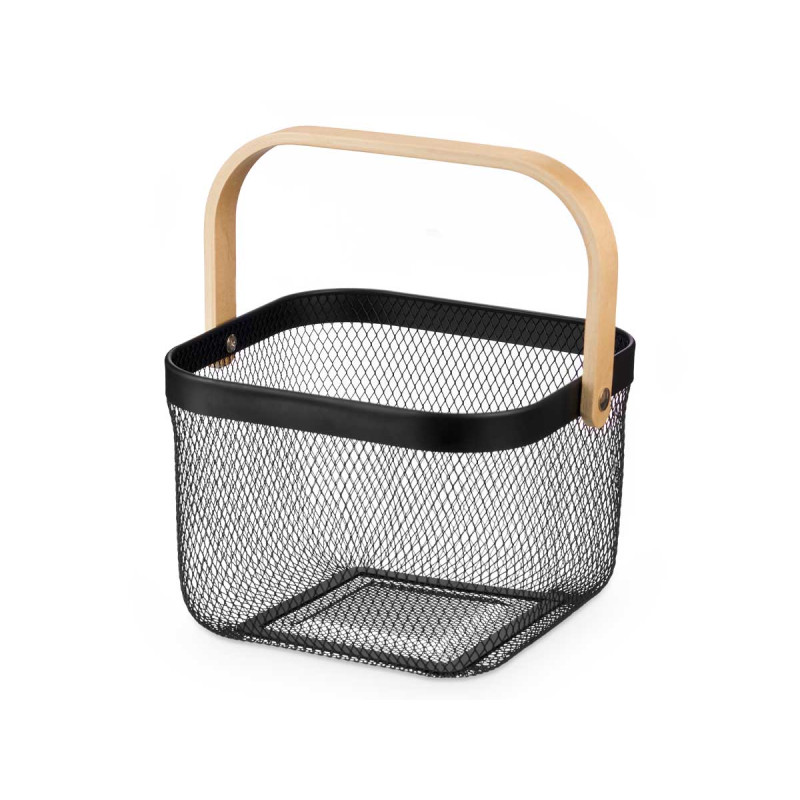 CESTA ROTONDA MANICO NERO 