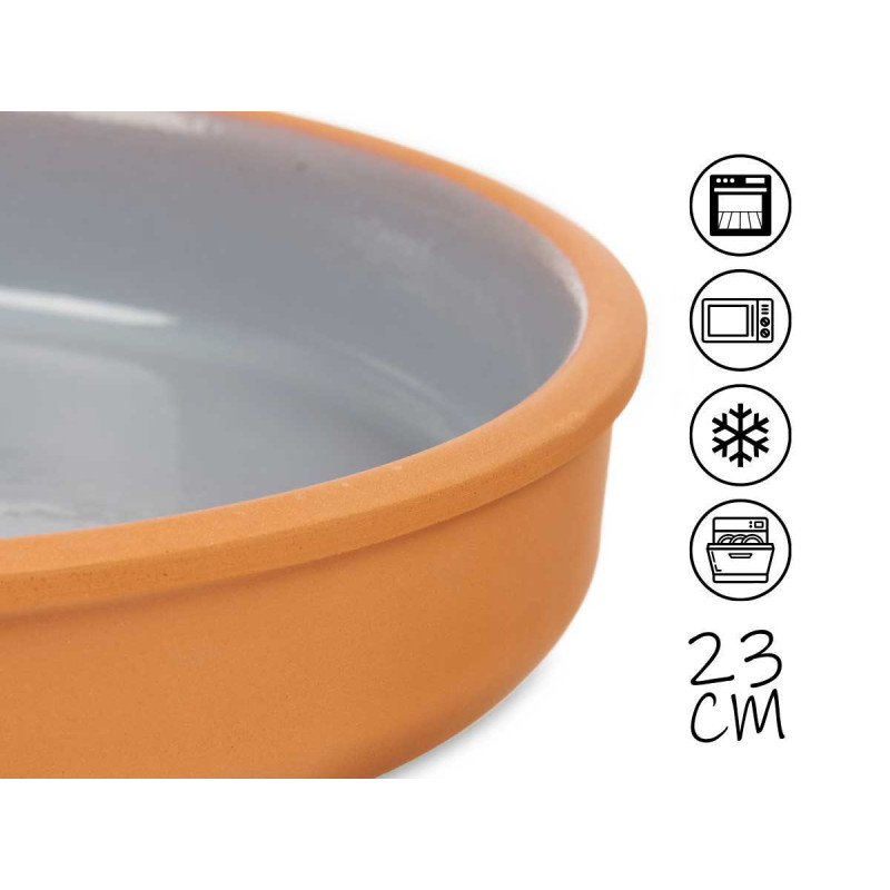 CAÇAROLAS DE BARRO 23 CM CINZENTO