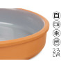 PENTOLA TERRACOTTA 23 CM COLORE GRIGIO