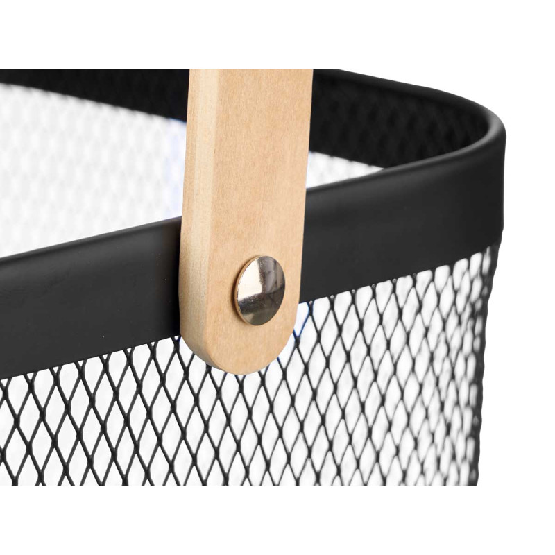 CESTA ROTONDA MANICO NERO 