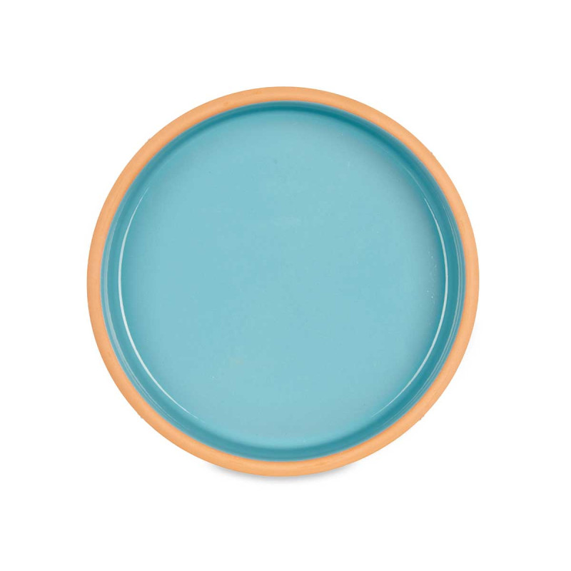CAZUELA BARRO 23 CM COLOR AZUL