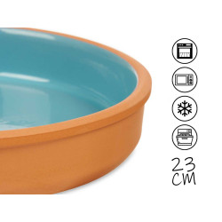 CAÇAROLA DE BARRO 23 CM  COR AZUL