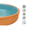 CASSEROLE ARGILE 23 CM COULEUR BLEU