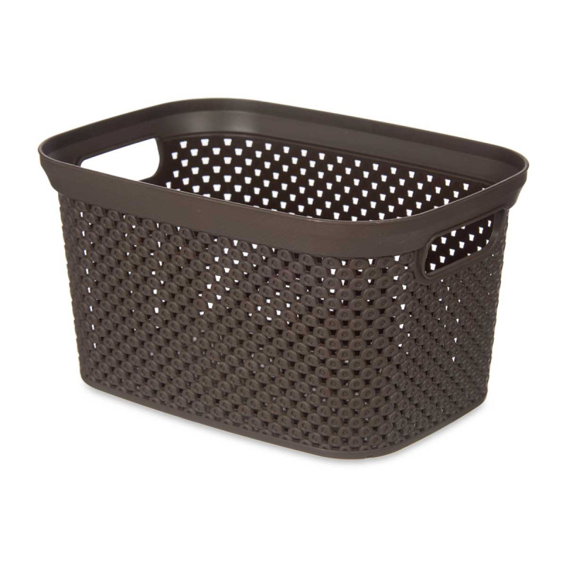CESTO ORGANIZADOR PLASTICO 3L MARRON