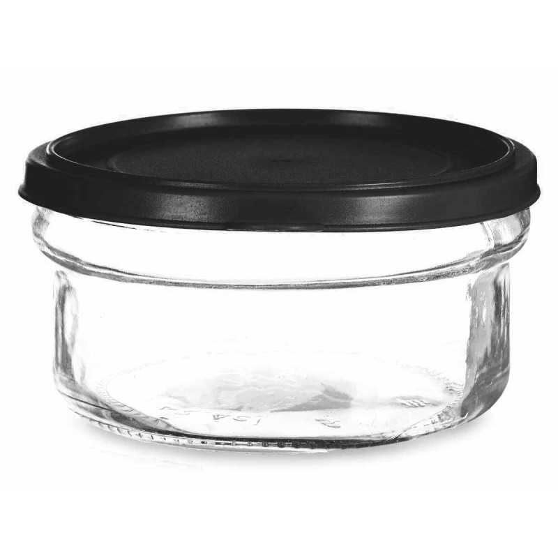 RECIPIENTE VIDRO REDONDO 415ML PRETO 
