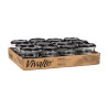 RECIPIENTE VIDRO REDONDO 415ML PRETO 