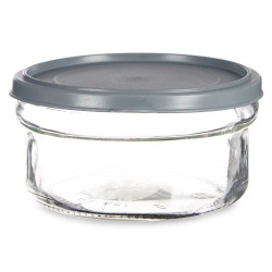 RECIPIENTE VIDRO REDONDO 415ML CINZENTO  