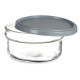 RECIPIENTE VIDRO REDONDO 415ML CINZENTO  