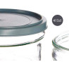 RECIPIENTE VIDRO REDONDO 415ML CINZENTO  