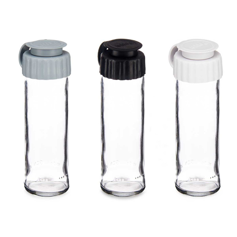 POIVRIER VERRE 112ML KIT 3 BLANC NOIR GRIS