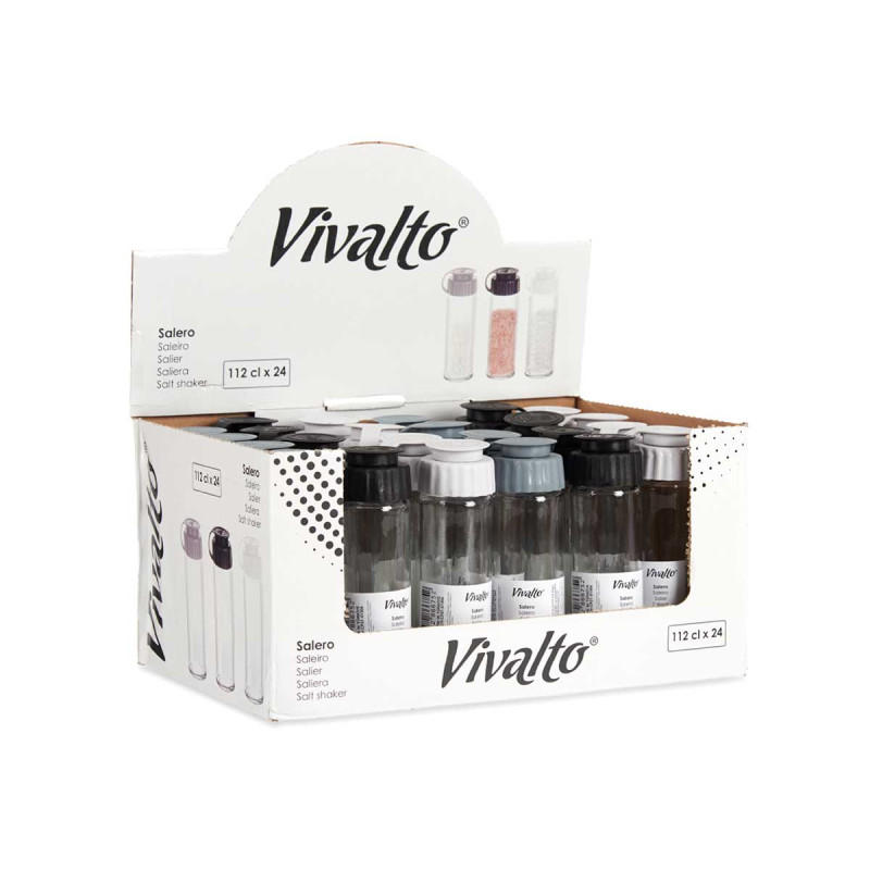 POIVRIER VERRE 112ML KIT 3 BLANC NOIR GRIS