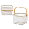 CESTA QUADRATA MANICO CREMA