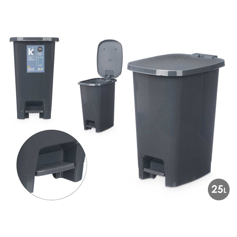 POUBELLE À PÉDALE 25L ANTHRACITE