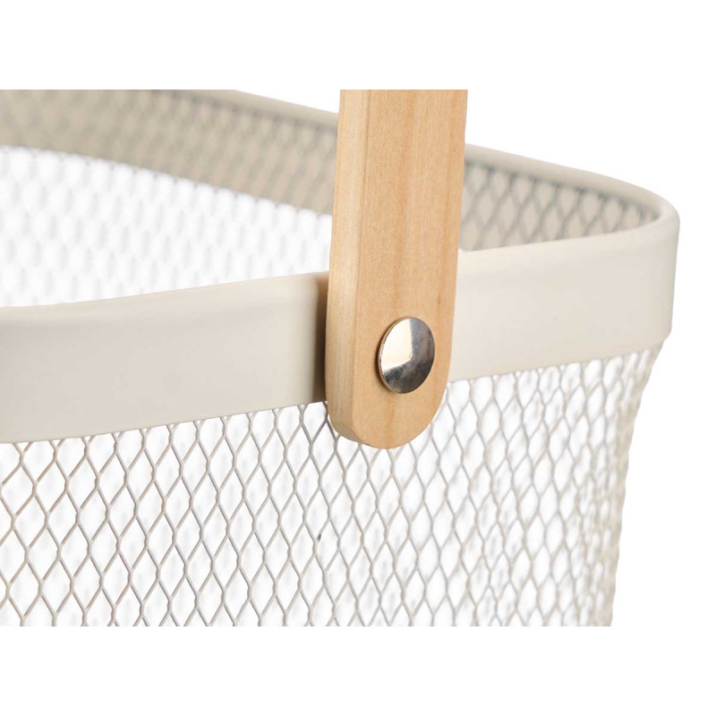 CESTA QUADRATA MANICO CREMA