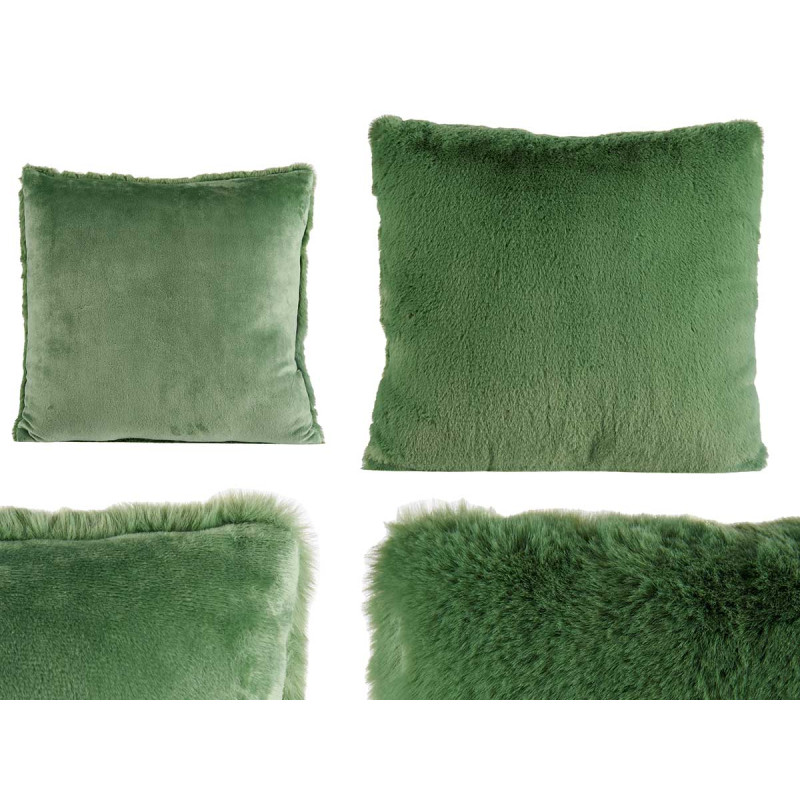 COJIN PELO CORTO VERDE OSCURO 40CM