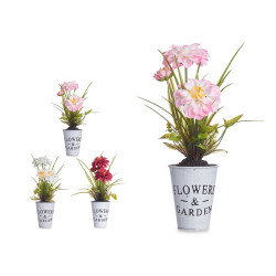 VASO METAL C FLORES SORT 4