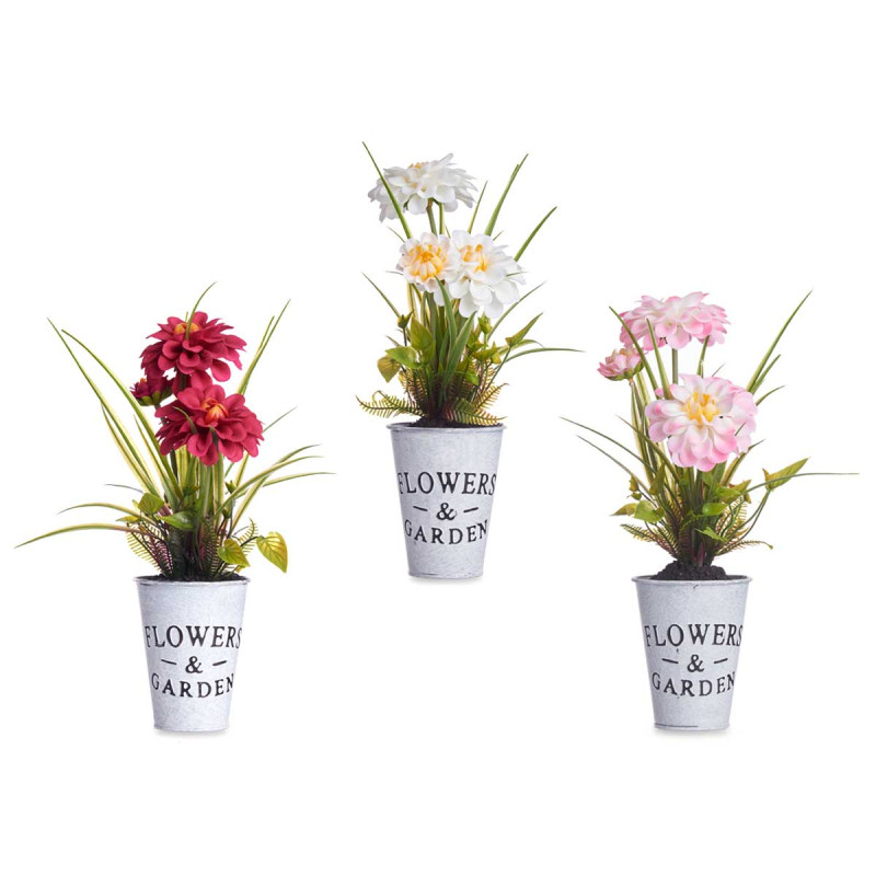 VASO METAL C FLORES SORT 4