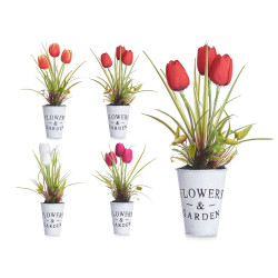 VASO METAL C TULIPAS SORT 4