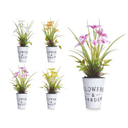 VASO METAL C FLORES PEQ SORT 4