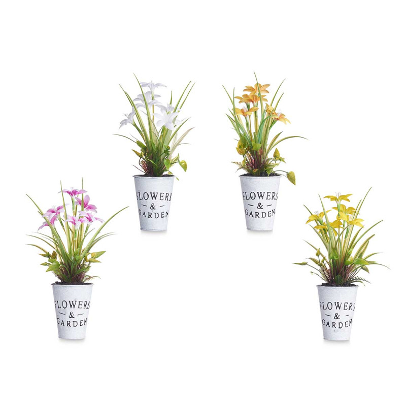 VASO METAL C FLORES PEQ SORT 4