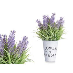 PIANTA LAVANDA VASO METALLO 22CM