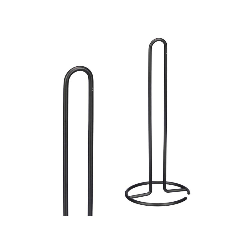 SUPORTE PARA ROLOS COZINHA EM AÇO PRETO