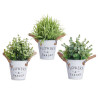 VASO METAL C PLANTAS VERDES 24CM SORT 3