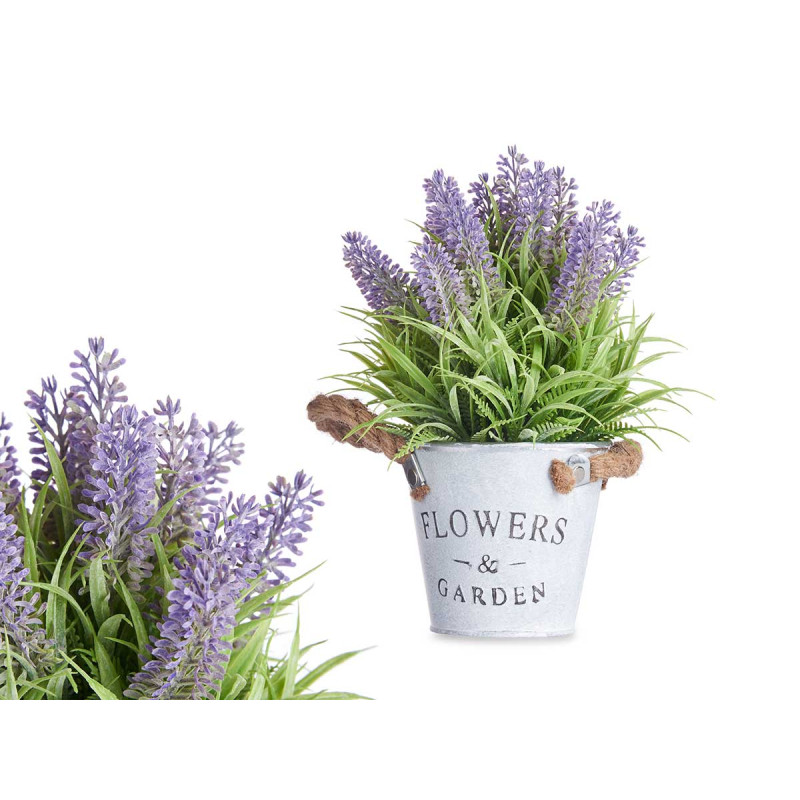 PIANTA LAVANDA VASO METALLO 25CM