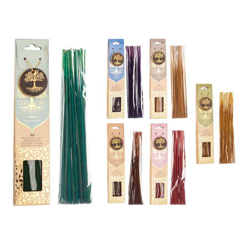 30 BARRAS DE INCENSO C SUPORTE MADEIRA SORT 6