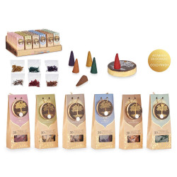 30 CONES DE INCENSO C SUPORTE MADEIRA SORT 6