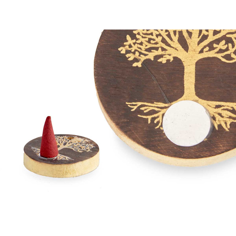 30 INCENSE CONES WOODEN HOLDER ASSORT 6
