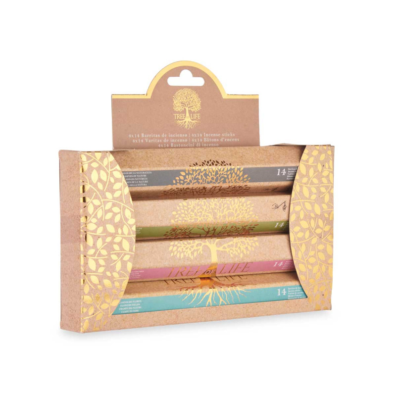 SET 4 PACKS D'ENCENS 14 UNITÉS ASSORT